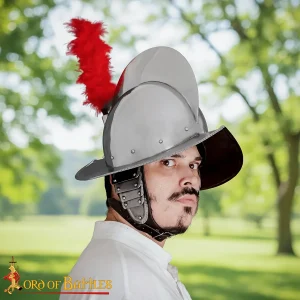 Spanish Comb Morion Helmet - Conquistador Helmet with Plume