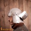 Medieval Italian Bellows Face Sallet Helmet with Padded Liner