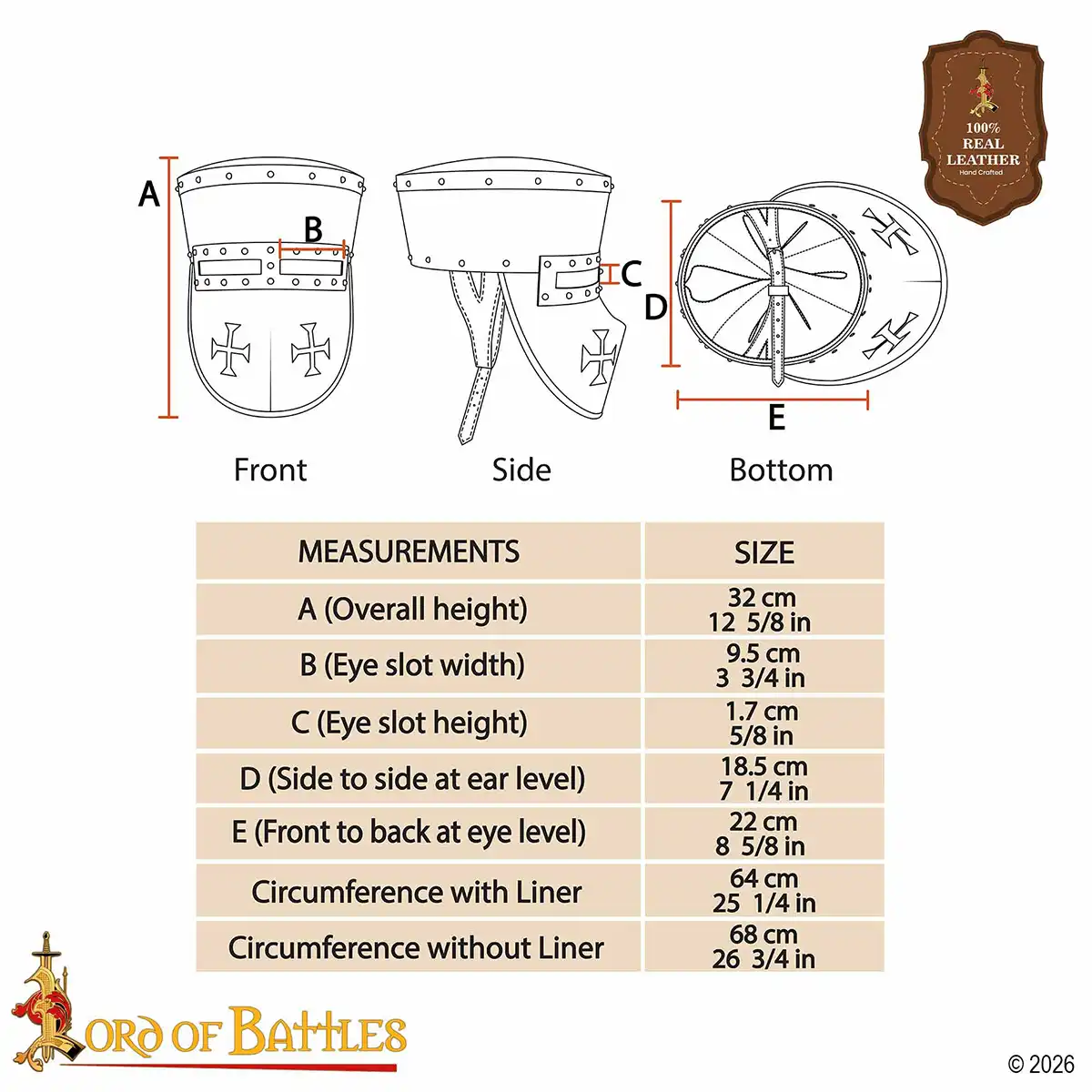 12th Century Knights Templar Crusader Helmet 12th Century Knights Templar Crusader Helmet - Image 3