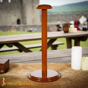 Medieval Helmet Stand with Round Base
