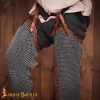 Round Ring Chainmail Leggings Chausses Hoses, Butted, ID 9 mm, Natural