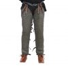 Flat Ring Chainmail Leggings Chausses Hoses, Wedge Riveted, ID 9 mm, Natural