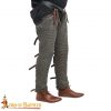 Flat Ring Chainmail Leggings Chausses Hoses, Wedge Riveted, ID 9 mm, Natural