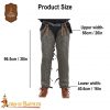 Flat Ring Chainmail Leggings Chausses Hoses, Wedge Riveted, ID 9 mm, Natural