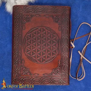 Leather Bound Journal Rampant Lion with Handmade Paper