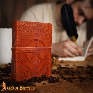 Pentagram Medieval Leather Bound Journal