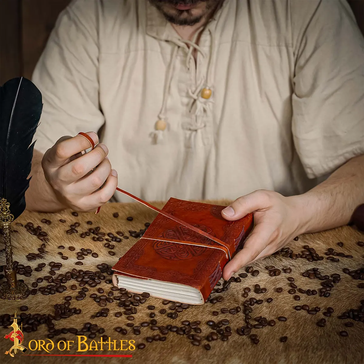 Embossed Fantasy Journal Handcrafted Genuine Leather Diary Notes Embossed Fantasy Journal Handcrafted Genuine Leather Diary Notes - Image 6
