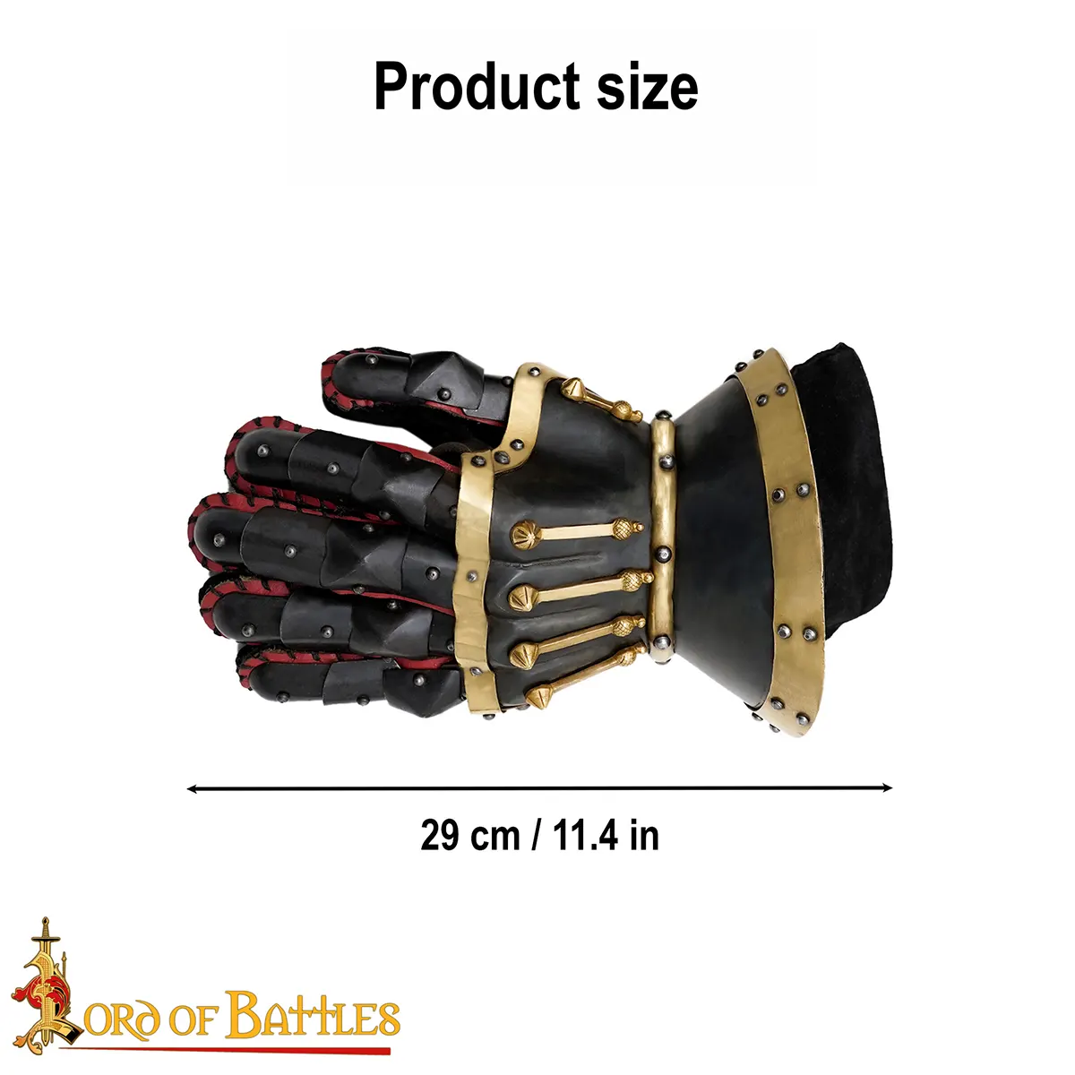 Medieval Black Baron 14th century Hourglass Gauntlets Medieval Black Baron 14th century Hourglass Gauntlets - Image 3