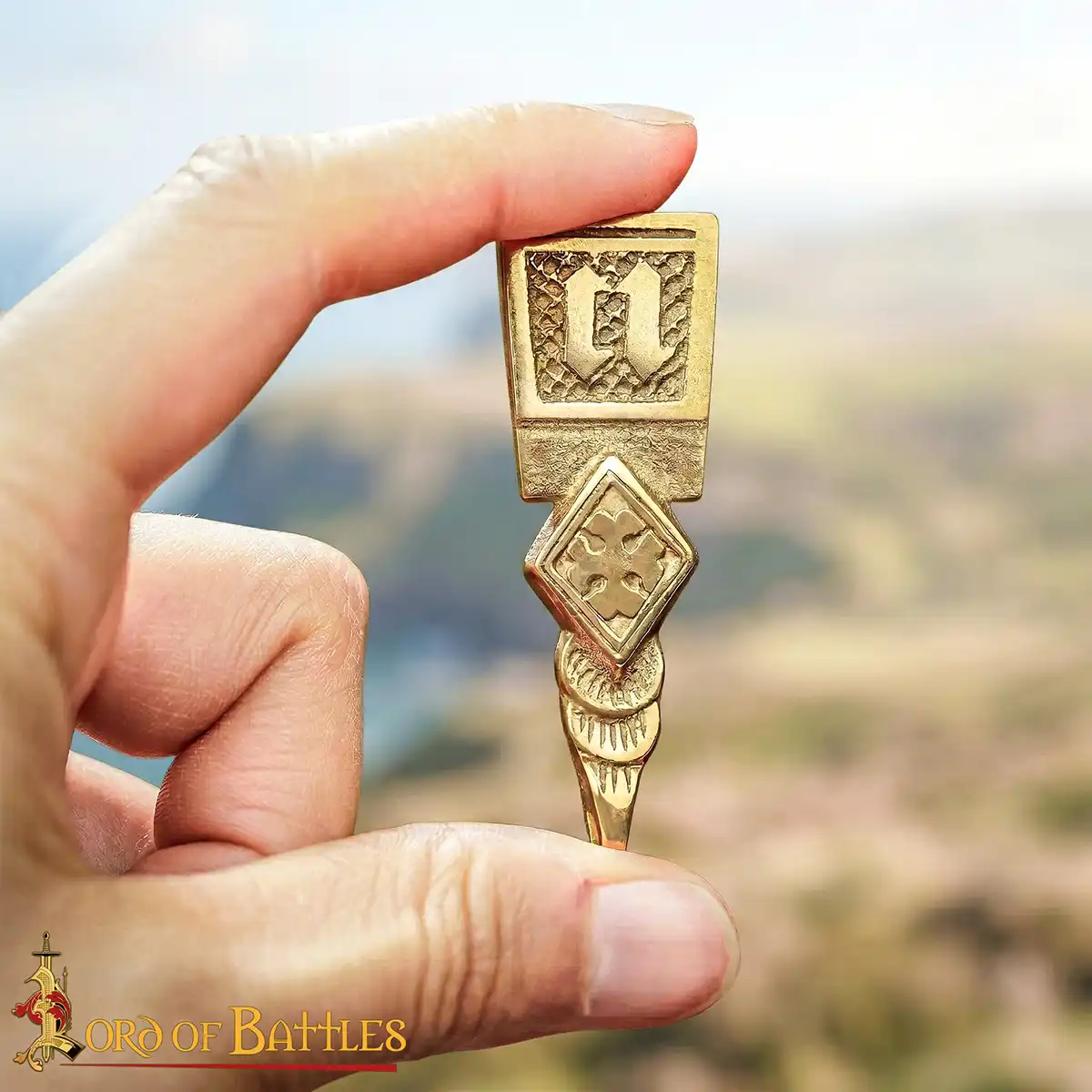 Intricate Medieval Pure Solid Brass Belt End Chape Functional Accessory Intricate Medieval Pure Solid Brass Belt End Chape Functional Accessory - Image 7