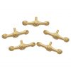 Medieval Pure Solid Brass Leather Mounts Set of 5