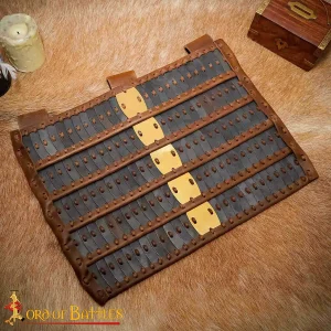 Viking Russ Blackened Lamellar Scale Skirt ,Blackened 20 Gauge Steel with Brass Accents , LARP & Medieval Armor