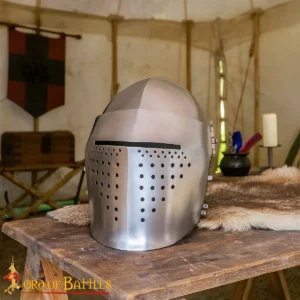 Medieval Bascinet Helmet | 14-Gauge Steel Knight Armor