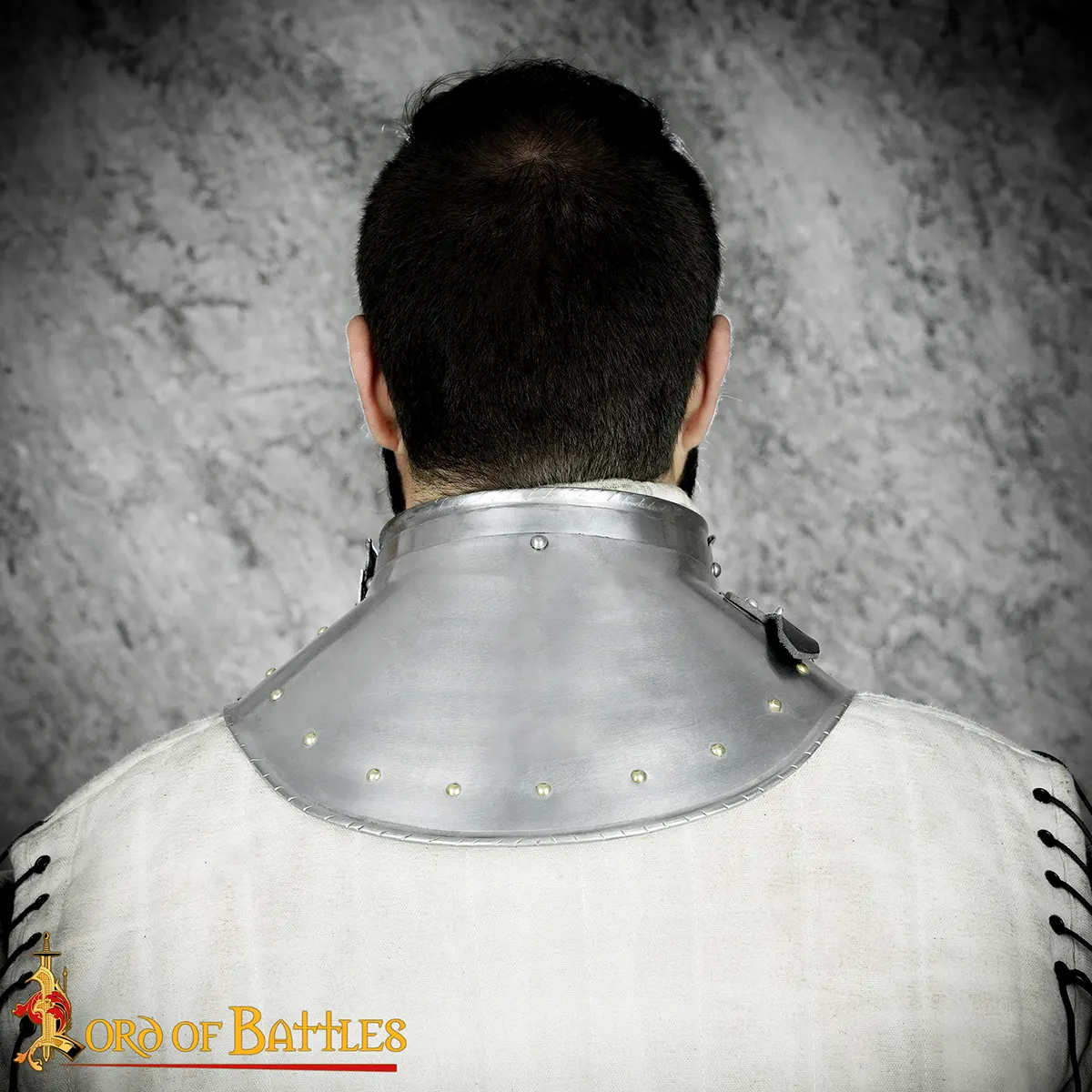 Gothic Knightly Handmade Steel Gorget Gothic Knightly Handmade Steel Gorget - Image 6