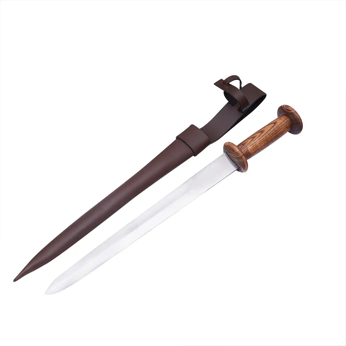 Medieval Rondell Dagger With Genuine Leather Scabbard Medieval Rondell Dagger With Genuine Leather Scabbard - Image 4