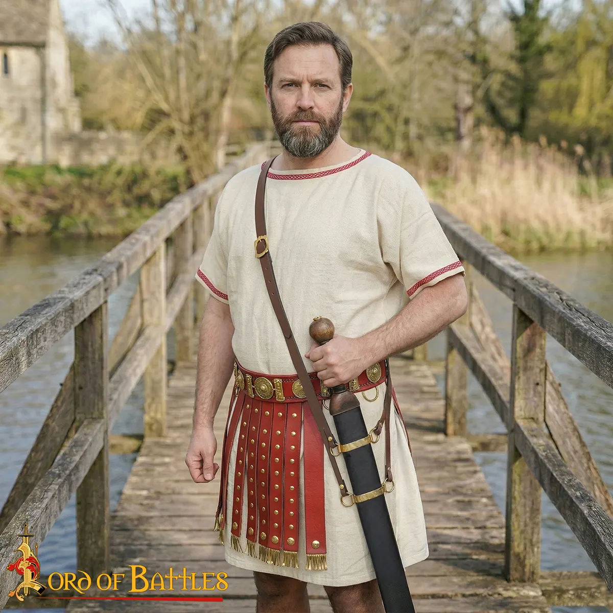 Roman Legionary Leather Baldric - Genuine Leather Sword Carrier Roman Legionary Leather Baldric - Genuine Leather Sword Carrier - Image 7