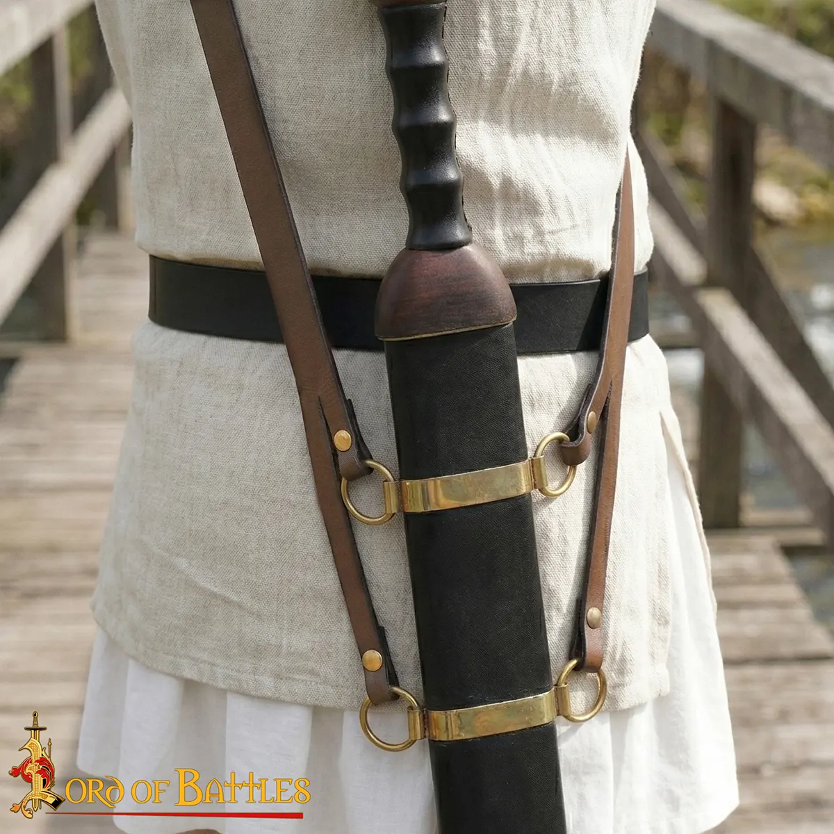 Roman Legionary Leather Baldric - Genuine Leather Sword Carrier Roman Legionary Leather Baldric - Genuine Leather Sword Carrier - Image 2