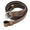 Leather Belt with Lustrous Steel Ring Genuine Leather Sword Hanging Belt