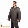 Flat Ring Chainmail Hauberk Shirt, Wedge Riveted, ID 9 mm, Natural
