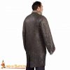 Flat Ring Chainmail Hauberk Shirt, Wedge Riveted, ID 9 mm, Natural