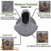Chainmail Coif Aluminium Round Rings Dome Riveted, Alternating Flat Rings, 10 mm 16gauge, Natural