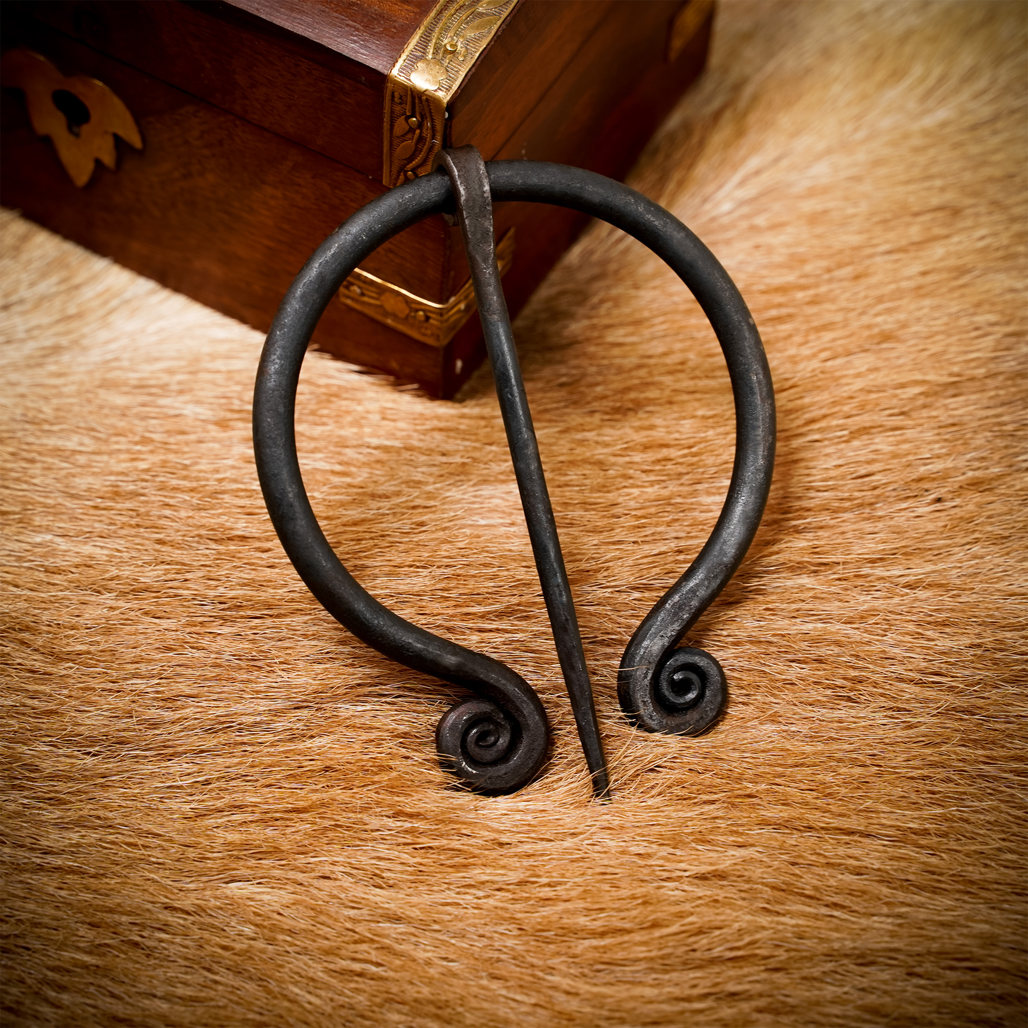 Hand Forged Iron Cloak Clasp by Lord of Battles