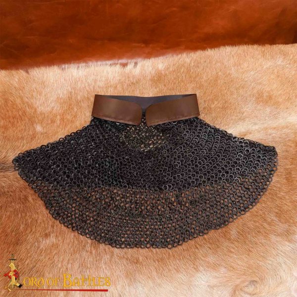 Round Ring Chainmail Aventail, Riveted and Alternating, ID 9 mm, Black - Image 4