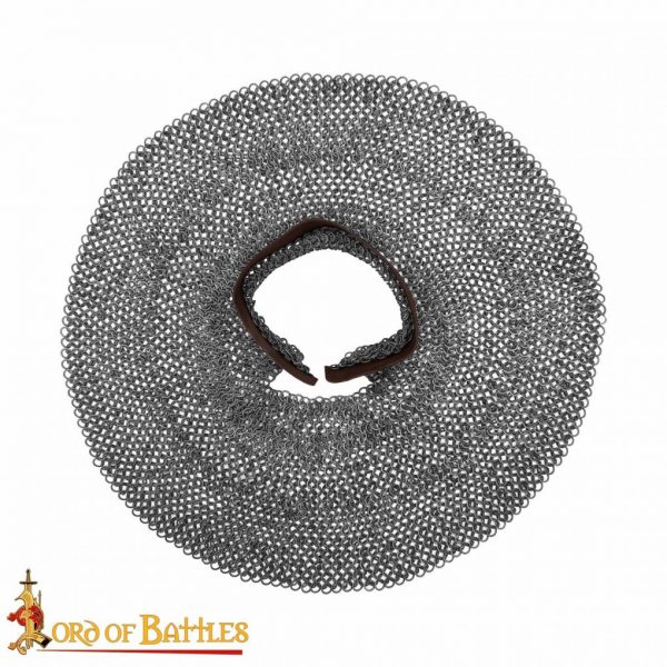 Flat Ring Medieval Chainmail Aventail, Riveted and Alternating, ID 9 mm, Mild Steel - Image 2