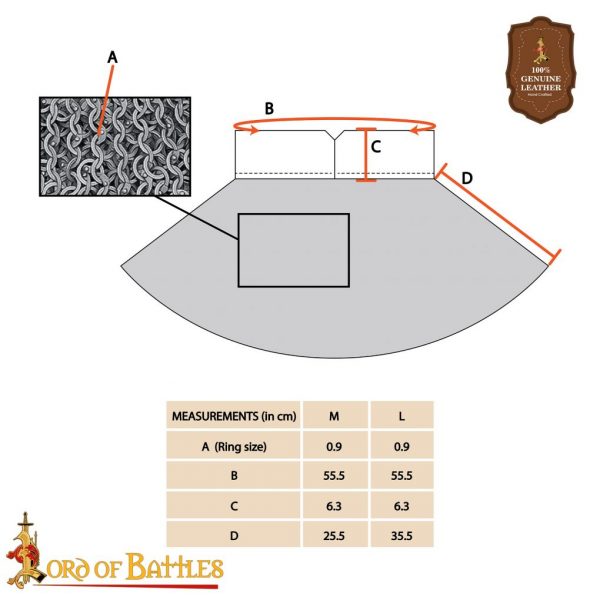 Flat Ring Medieval Chainmail Aventail, Riveted and Alternating, ID 9 mm, Mild Steel - Image 3