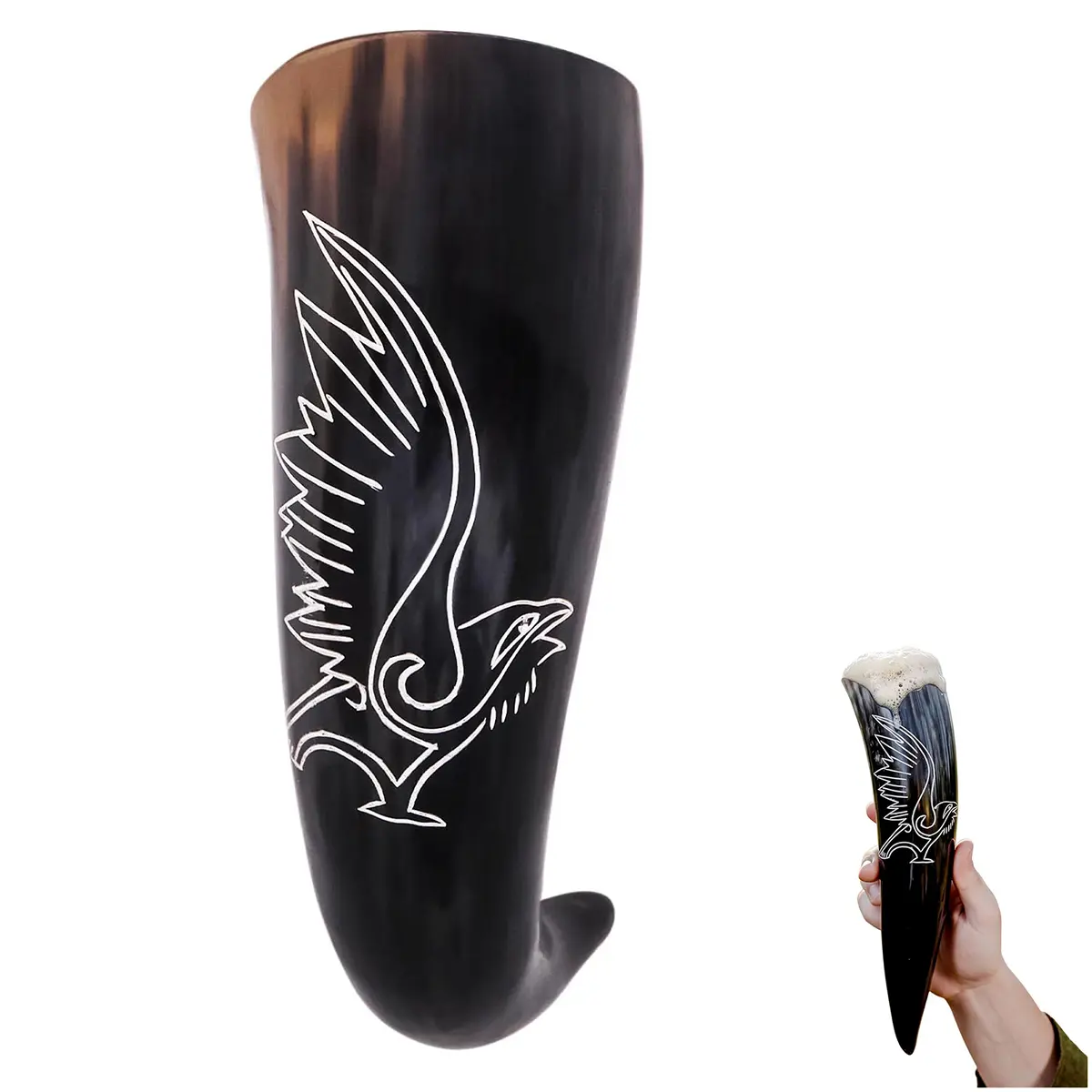 Raven Horn Drinking Cup - Image 4