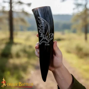 Raven Horn Drinking Cup