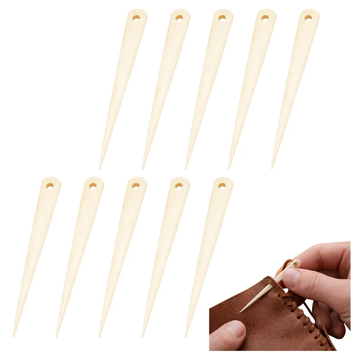 Viking Bone Needle – Embroidery Tool, Handcrafted Ox Bone Sewing Needles for Historical Crafts & Nålebinding Viking Bone Needle – Embroidery Tool, Handcrafted Ox Bone Sewing Needles for Historical Crafts & Nålebinding - Image 4