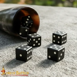 Handmade Buffalo Horn Dice - Set of 6