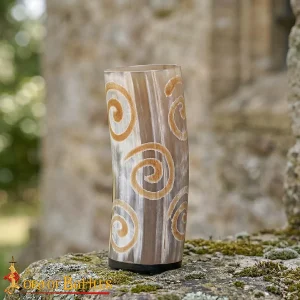 Beer Horn Mug Tumbler Spiral Design
