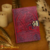 5th to 15th century Medieval Leather Journal with Tree of Life Embossing and Brass Clasp 8631BRM WL