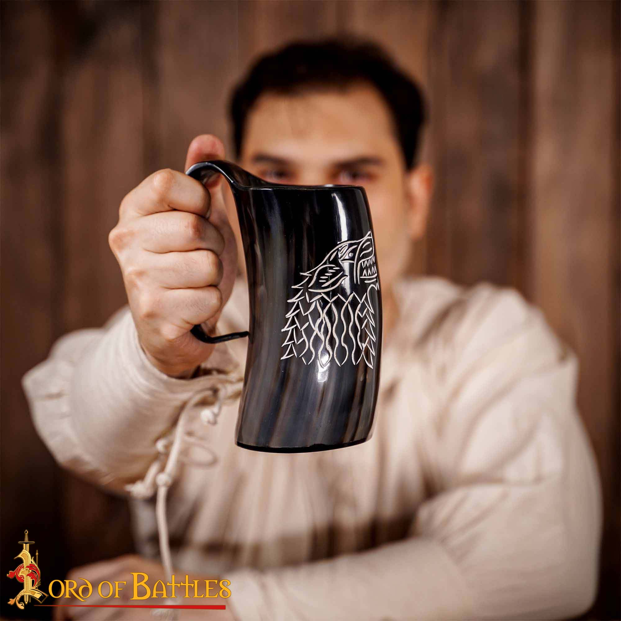 Medieval Viking Horn Tankard Beer Mug Medieval Viking Horn Tankard Beer Mug - Image 2