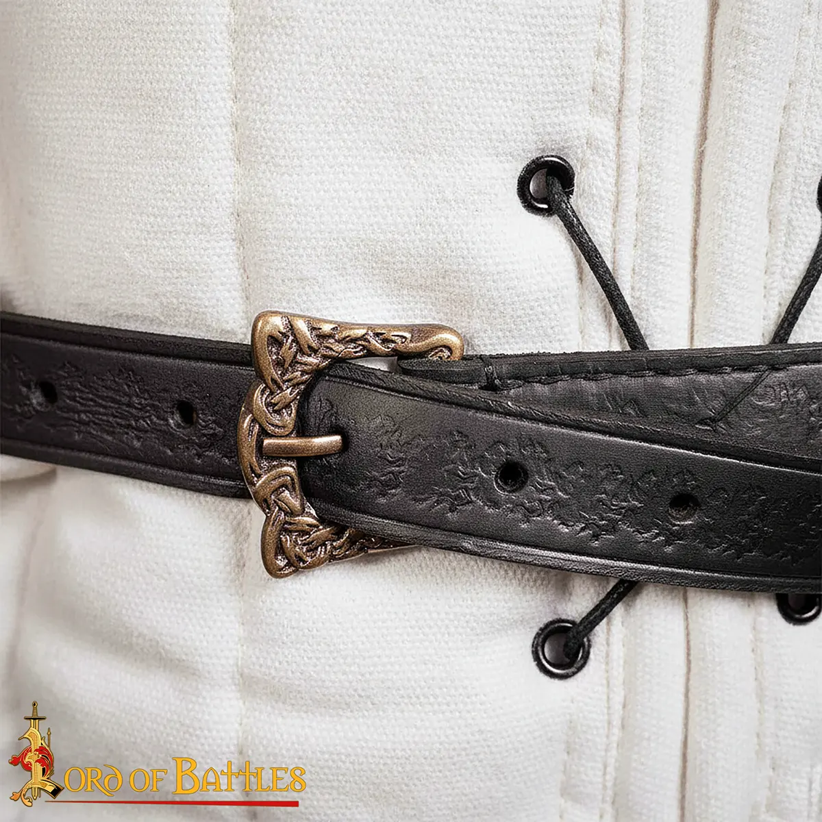 Ornate Birka Viking Leather Belt with Antique Brass Ornate Birka Viking Leather Belt with Antique Brass - Image 8