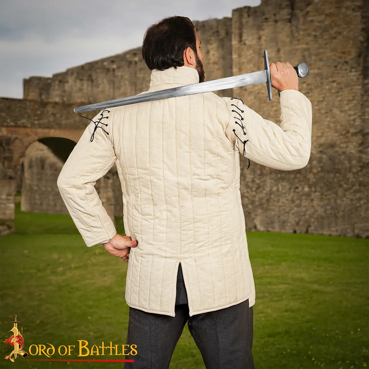 Quilted Gambeson with Detachable Sleeves - 3 Layer Armor Quilted Gambeson with Detachable Sleeves - 3 Layer Armor - Image 8