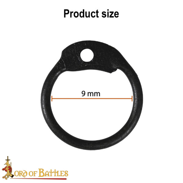 Mild Steel Loose Rings, Round Rings with Dome Rivets, 9 mm 18 gauge, Craft and Repair Chainmail Armour - Image 11