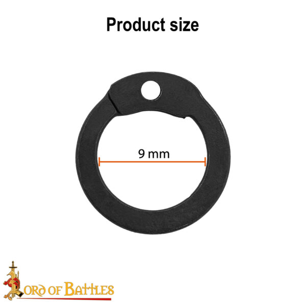 Mild Steel Loose Rings, Flat Rings with Dome Rivets, 9 mm 17 gauge, Craft and Repair Chainmail Armour - Image 3