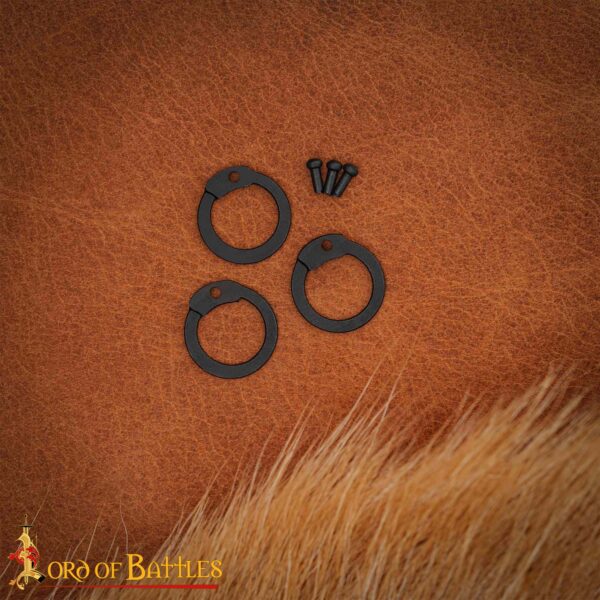 Mild Steel Loose Rings, Flat Rings with Dome Rivets, 9 mm 17 gauge, Craft and Repair Chainmail Armour - Image 5