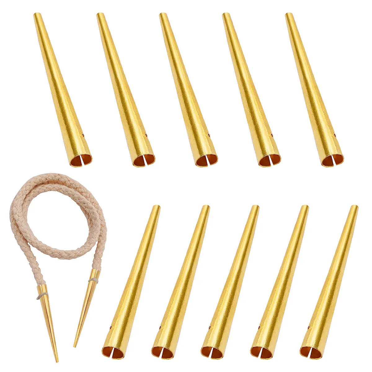 Medieval Aglets | Brass Garment Lacing Tips Set Medieval Aglets | Brass Garment Lacing Tips Set - Image 4