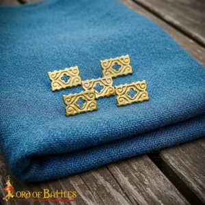 15th Medieval Quatrefoil Brass Belt Mount