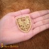 Heraldic Eagle Shield Belt Studs Pure Solid Brass