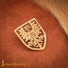 Heraldic Eagle Shield Belt Studs Pure Solid Brass