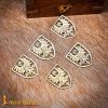 Heraldic Eagle Shield Belt Studs Pure Solid Brass