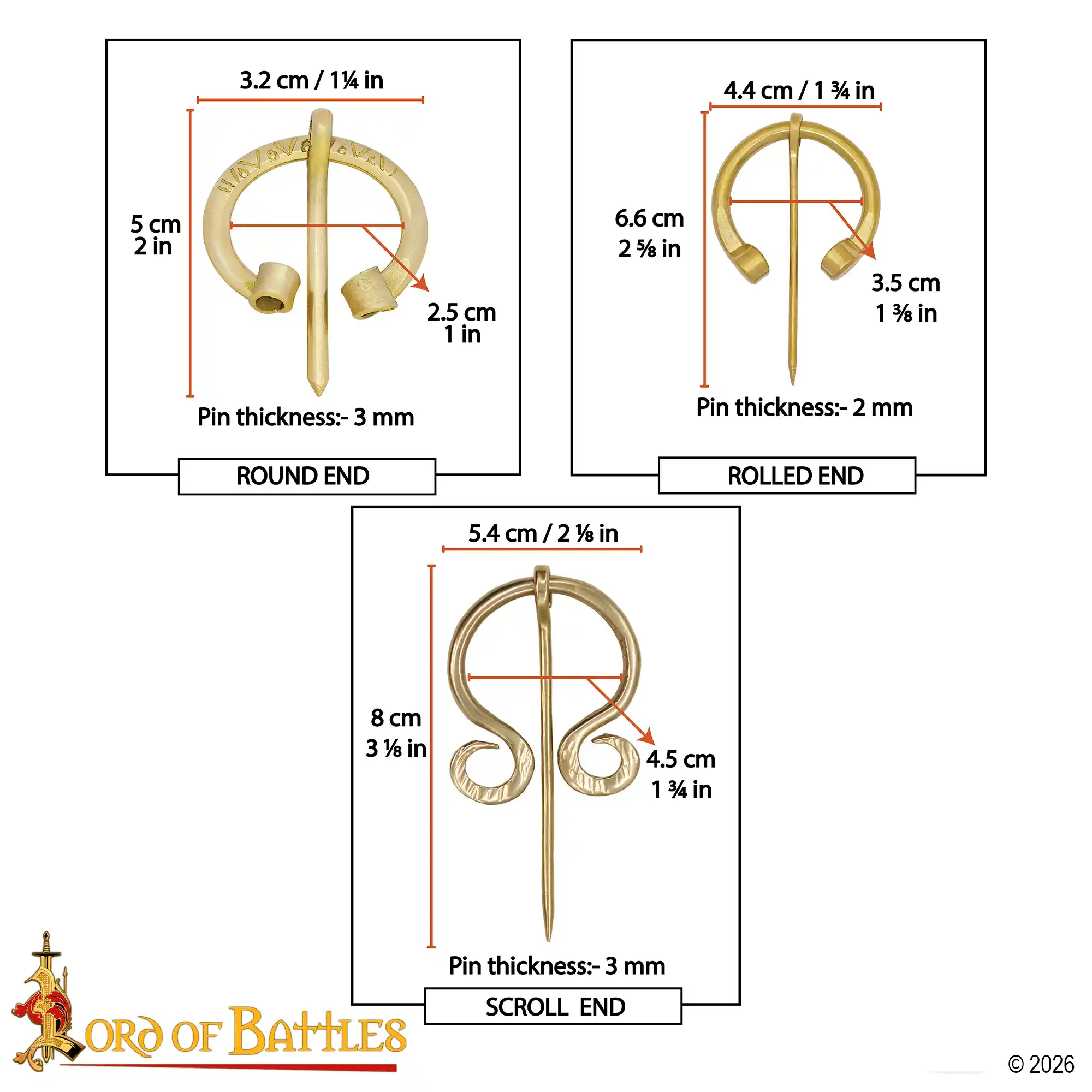 Medieval Brass Penannular Cloak Brooch Medieval Brass Penannular Cloak Brooch - Image 3