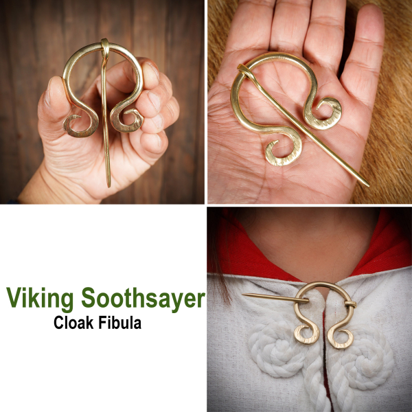 QIHE JEWELRY Viking Brooch Collection Twists Knotted Fibula Cloak