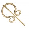 Viking Soothsayer's Brass Fibula Cloak Brooch
