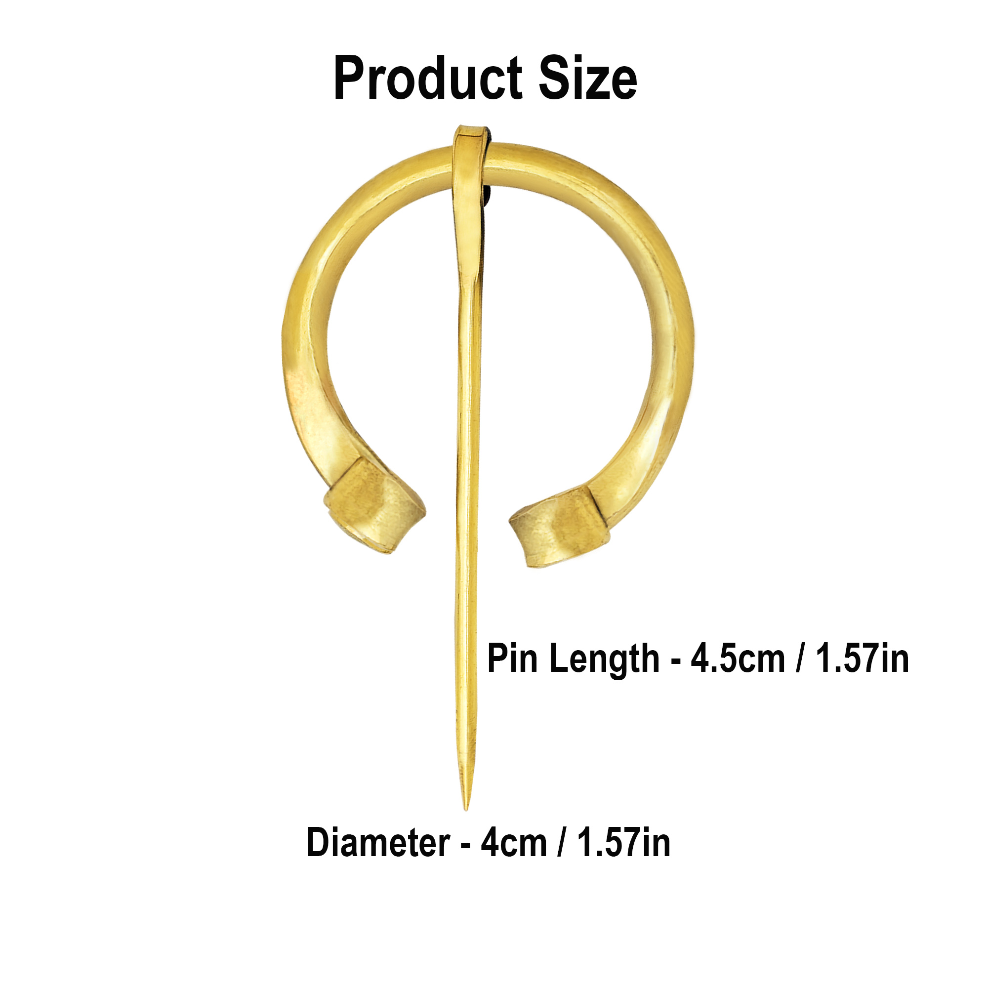 Brass Clothes Pin / Cloak Pin / Fibula
