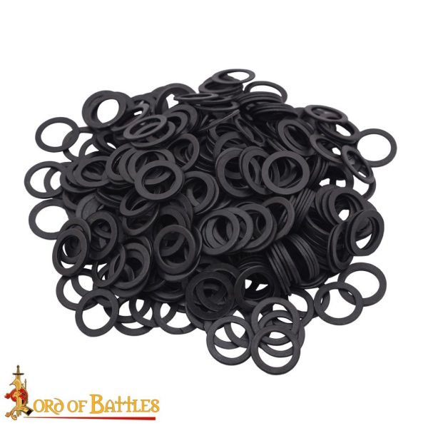 Mild Steel Loose Rings, Solid Flat Rings, 9 mm 17 gauge, Craft and Repair Chainmail Armour